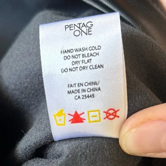 Pentagone Faux Leather Asymmetrical Mini Skirt Womens Size S Vegan - Picture 5 of 7